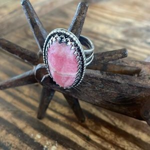 Sterling Pink Stone Ring